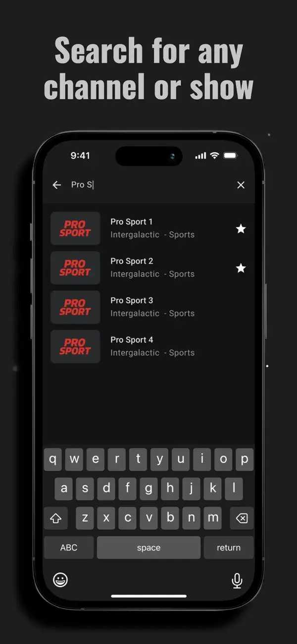 Jetpack IPTV search all channels