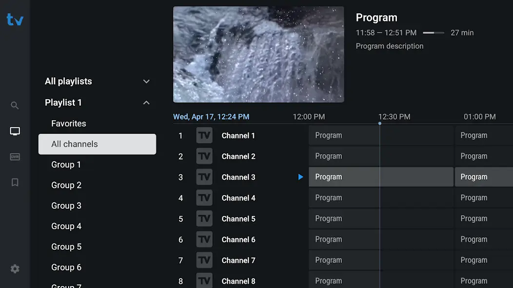 TiviMate IPTV Player - Channel list - Review IPTV